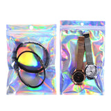 100 Pcs Laser Zipper Lock Bag Holographic Iridescent Bag