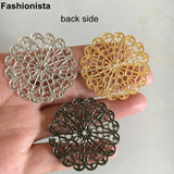 100 Pcs 40mm Steel-color Bronze Metal Filigrees for Jewelry Projects