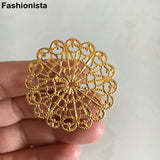 100 Pcs 40mm Steel-color Bronze Metal Filigrees for Jewelry Projects