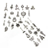 100 Pcs/Set Tibetan Silver Charms Pendants for DIY Jewelry Making