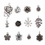 100 Pcs/Set Tibetan Silver Plated Charms Pendants for DIY Jewelry Making