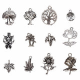 100 Pcs/Set Tibetan Silver Plated Charms Pendants for DIY Jewelry Making