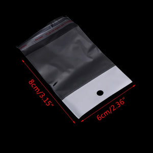 100 Pcs/Set Self Adhesive OPP Jewelry Seal 6x8cm Plastic Packing Bag