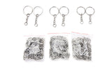 100 Pcs/Set Silver Key Chains 25mm DIY Keyrings