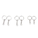 100 Pcs/Set Silver Key Chains 25mm DIY Keyrings