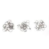 100 Pcs/Set Silver Key Chains 25mm DIY Keyrings