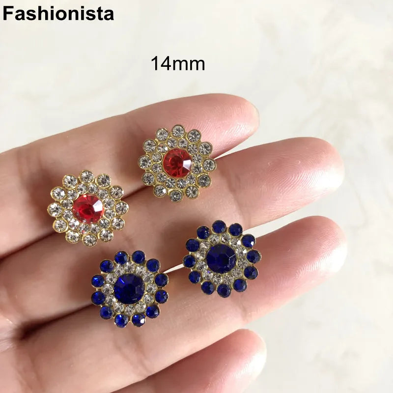 100 Pcs Red Rhinestone Beads 14mm for Jewelry, Shoes, Clothing Decoration