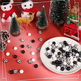 100 Pcs 12Mm Cow Print Silicone Beads for DIY Keychain Making
