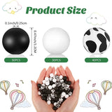 100 Pcs Silicone Cow Print Beads 12mm for DIY Keychain Making