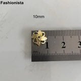 100 Pcs 10mm Raw Brass/Silver Metal Filigree Bead Caps Flower Hollow Spacer
