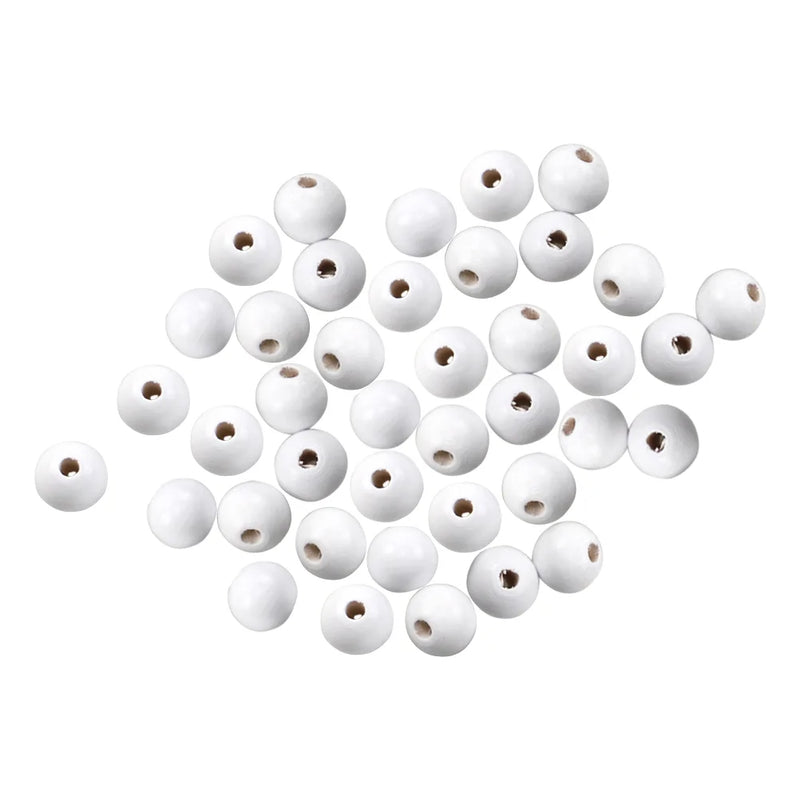 100 Pcs Wooden Beading Bracelet Making Supplies Handcraft Beads