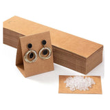 100 Pcs Earring Display Cards + 200 Earring Backs