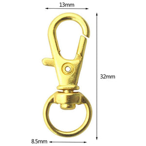 100 Pcs Swivel Clasps Lanyard Snap Hook Silver