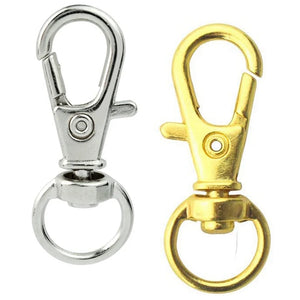 100 Pcs Swivel Clasps Lanyard Snap Hook Silver