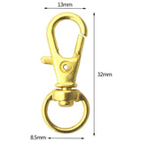 100 Pcs Metal Swivel Lobster Claw Clasp Silver