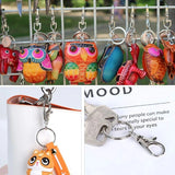 100 Pcs Swivel Snap Hooks with Key Rings Lobster Claw Clasps