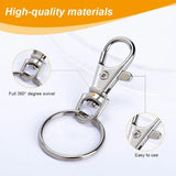 100 Pcs Swivel Snap Hooks Key Rings Lobster Claw Clasps S/M/L for DIY Crafts