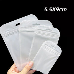 100 Pcs Self Sealing Adhesive PVC Bags for Jewelry Storage
