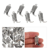 100 Pcs Vintage Key Ornament Crafting Charms Jewelry DIY Cowboy Boots Pendant