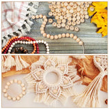 100 Pcs Wood Beads Wooden Craft Beads Necklace Beads DIY