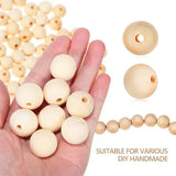 100 Pcs Wood Beads Wooden Craft Beads Necklace Beads DIY