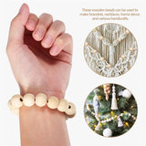100 Pcs Wood Beads Wooden Craft Beads Necklace Beads DIY