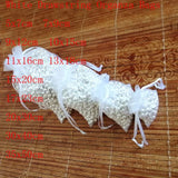 100 Pcs White Organza Bags Drawstring Pouches Jewelry Wedding Packaging