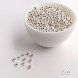 100 Pcs 18K Plated Spacer Beads Silver DIY Beaded Jewelry Material