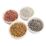 100 Pcs 18K Plated Spacer Beads Silver DIY Beaded Jewelry Material