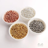 100 Pcs 18K Plated Spacer Beads Silver DIY Beaded Jewelry Material