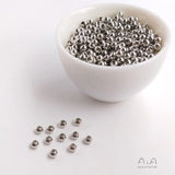 100 Pcs 18K Plated Spacer Beads Silver DIY Beaded Jewelry Material
