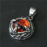 Dinosaur Eye Ball Pendant Stainless Steel Biker Pendant