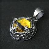 Dinosaur Eye Ball Pendant Stainless Steel Biker Pendant