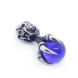 Evil Skull Claws Pendant With Stones Stainless Steel