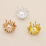 100 Pcs 13.5mm Metal Flower Stamen Bead Cap DIY Jewelry Settings