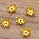100 Pcs 13.5mm Metal Flower Stamen Bead Cap DIY Jewelry Settings