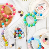 100pcs 15mm Round Silicone Beads for DIY Necklace Bracelet Set Teething Chewing