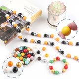 100 Pcs 16mm Round Wood Beads Colorful Wooden DIY Beads for Jewelry Making