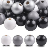 100 Pcs 16mm Round Wood Beads Colorful Wooden DIY Beads for Jewelry Making