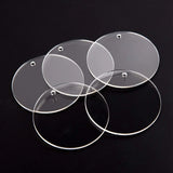 100 Pack 2" Clear Acrylic Keychain Blanks w/ Hole, DIY Crafts