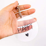 100 Pack 2" Clear Acrylic Keychain Blanks w/ Hole, DIY Crafts