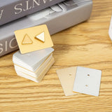 100Pcs 3.5X2.5cm Square Silver Stud Hoop Earring Cards Display Holder