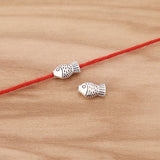 100 3D Fish Spacer Beads Charms for DIY Jewellery Making 9x5mm