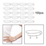 100 Pcs 65mm Expandable Bangle Bracelets Jewelry Findings