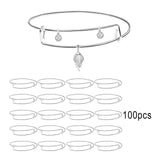 100 Pcs 65mm Expandable Bangle Bracelets Jewelry Findings
