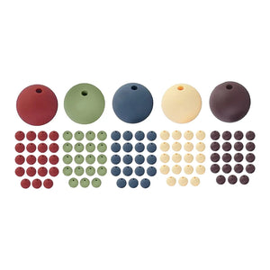 100-Count 9 Mm Silicone Beads, Matte Neutral Assortment