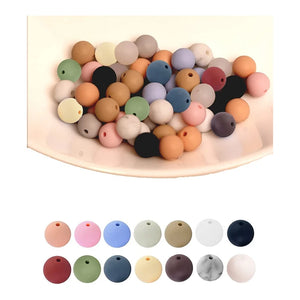 100-Count 9 Mm Silicone Beads, Matte Neutral Assortment
