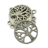 100 Pcs Antique Sliver Tree of Live Charms Pendants for Jewelry Making