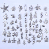 100 Pcs Tibetan Silver Ocean Animal Charms for DIY Jewelry Making
