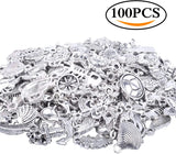 100 Pcs Tibetan Silver Ocean Animal Charms for DIY Jewelry Making